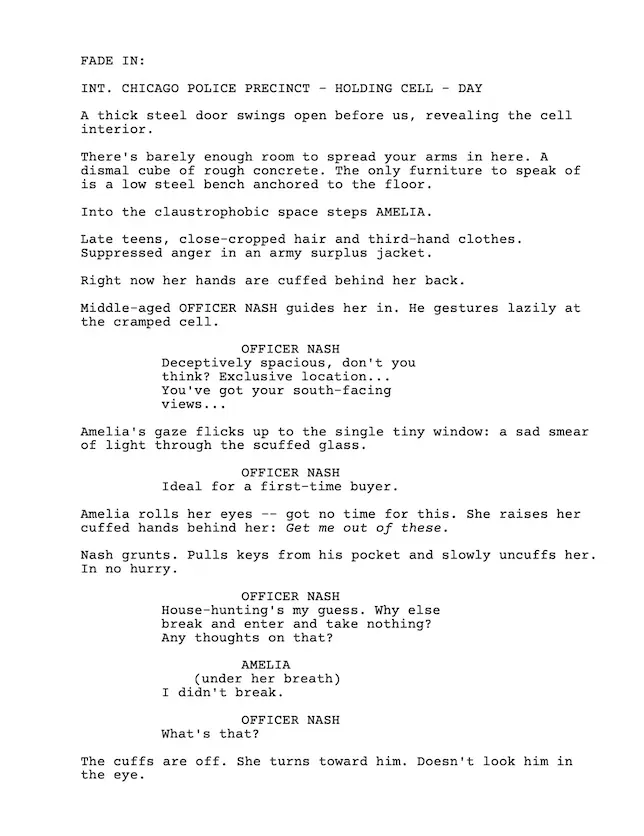 Displacement Script Page